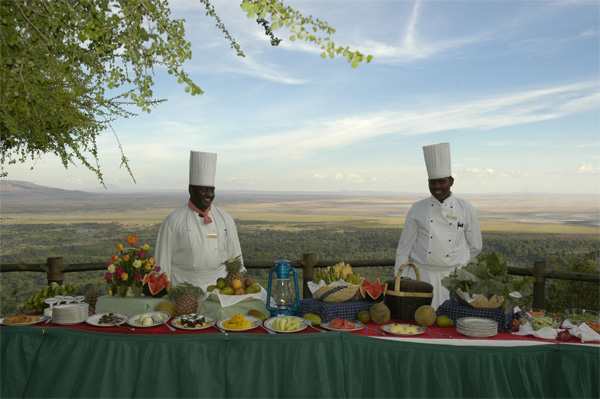 Bush Dinner der Lake Manyara Serena Lodge