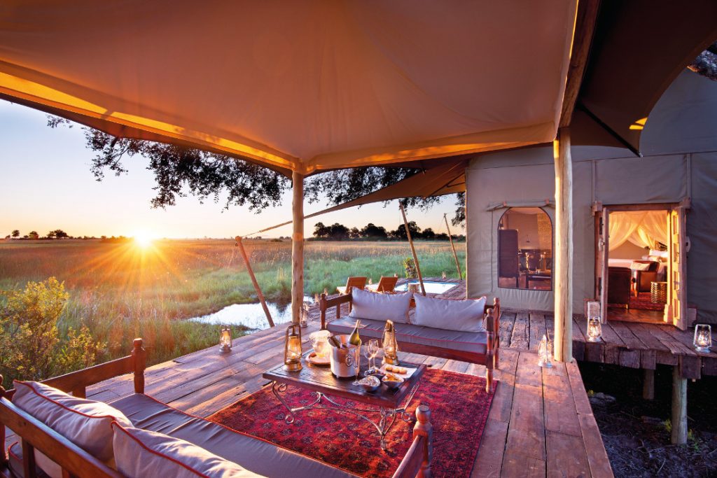 Botswana Okavango Delta Duba Plains Camp Luxus Zeltunterkunft Iwanowskis Reisen - afrika.de