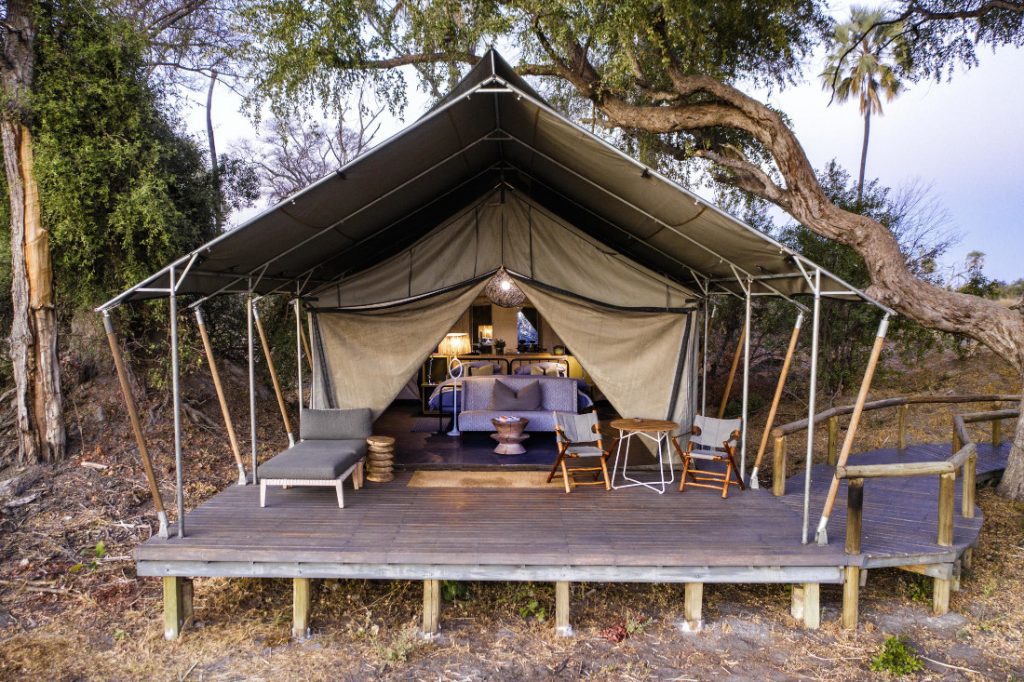 Botswana Okavango Delta Gomoti Plains Camp Safarizelt Iwanowskis Reisen - afrika.de