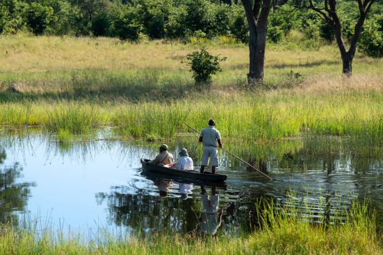 Botswana Moremi Khwai Leadwood Camp Mokoro Iwanowskis Reisen - afrika.de
