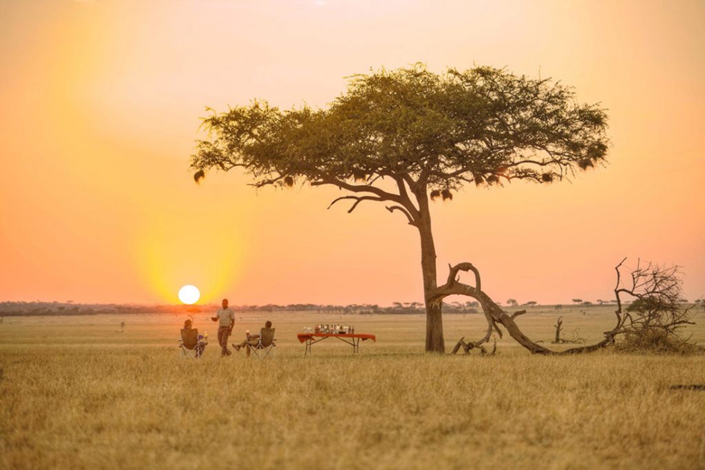 Tansania Serengeti Ubuntu Camp Sundowner Iwanowskis Reisen - afrika.de