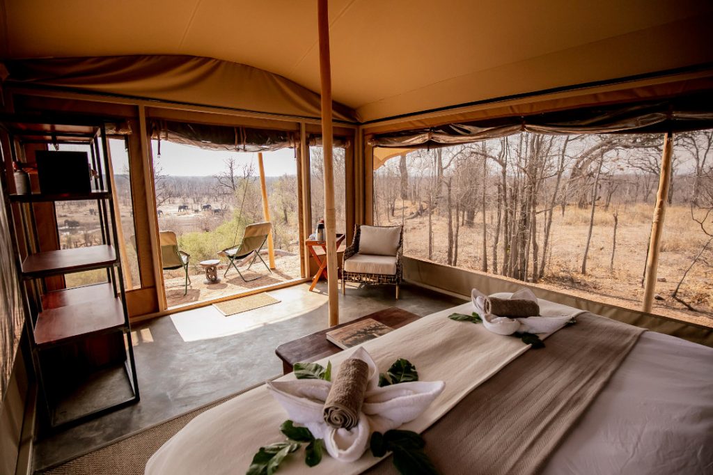 Simbabwe Hwange National Park Camp Chitubu Safarizelt Iwanowskis Reisen - afrika.de