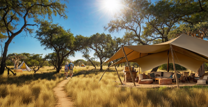 Namibia Onguma Trails Camp Hauptbereich Modell